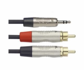 Stagg NUC1.5/MPS2CMR, kabel Jack 3,5 mm stereo - 2x RCA, ...