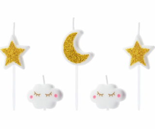 Party Deco svíčky sběrač Little Star - 5 ks univerzální
