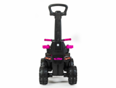 Dětské odrážedlo Baby Mix Mega Prime EVA s vodící tyčí růžové