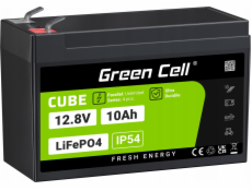 Green Cell CUBE LiFePO4 akumulátor 10Ah 12,8V 128Wh lithium železofosfát pro napájení a nouzové osvětlení, centrální jednotky