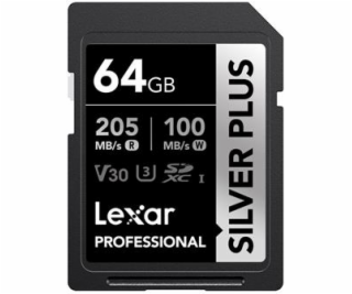 Lexar paměťová karta 64GB Professional SILVER PLUS SDXC™ ...