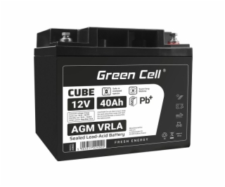 Green Cell CUBE AGM IP54 12V 40Ah VRLA Battery Gel deep c...