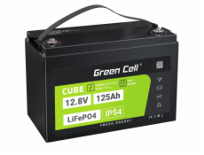 Green Cell CUBE LiFePO4 125Ah 12,8V 1600Wh lithium-železofosfátová baterie pro karavan, solární, off-grid systém, loď