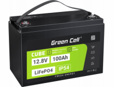 Green Cell CUBE LiFePO4 100Ah 12.8V 1280Wh Lithium Iron Phosphate Battery for Photovoltaics, Caravans, Boats
