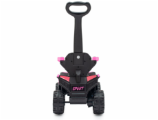 Dětské elektrické odrážedlo Baby Mix Ruggy s vodící tyčí baby pink