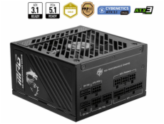 MSI zdroj MPG A1000GS PCIE5/ 1000W/ ATX3.1/ akt. PFC/ 10 let celk. záruka/ 135mm fan/ modulární kabeláž/ 80PLUS Gold