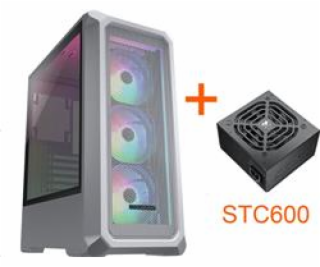 COUGAR PC skříň ARCHON 2 Mesh RGB White Mid Tower Mesh Fr...