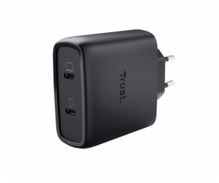 TRUST MAXO 65W 2P USB-C GAN CHARGER BLK