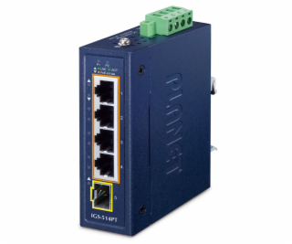 Planet IGS-514PT kompaktní průmyslový L2/L4 switch, 4x1Gb...