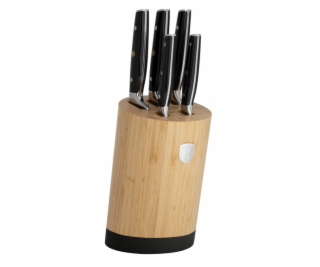 Sada nožů se stojanem BAMBOO 6 ks Black Silver Collection...