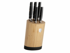 Sada nožů se stojanem BAMBOO 6 ks Black Silver Collection BH-3136