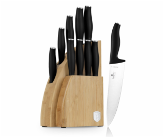 Sada nožů se stojanem BAMBOO 10 ks Matte Black Collection...