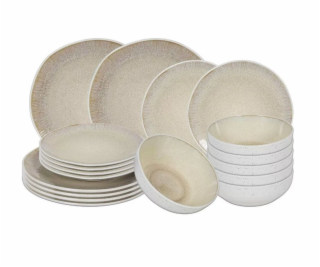 Jídelní sada talířů 18 ks White Sand HT-24327362