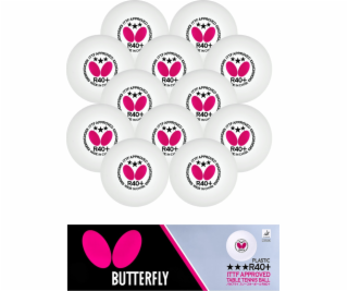 Butterfly Míčky na stolní tenis bílé - 12 ks.