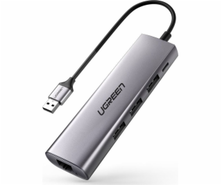 Ugreen USB HUB CM266 1x RJ-45 + 3x USB-A 3.0 (UGR443)