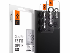 Spigen Spigen Glass EZ Fit Optik Pro 2 ks, černé - Samsung Galaxy S23 Ultra