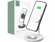 Tech-Protect Nabíječka Tech-protect QI15W-A21 2v1 magnetická bezdrátová nabíječka MagSafe bílá