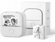 Phomemo Phomemo T02 tiskárna štítků Bluetooth termální tiskárna pro fotografie, samolepky, poznámky, štítky / bílá