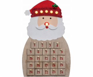 NoName Adventní kalendář svítící ve tvaru Santa Clause pr...