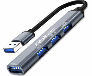 Qoltec Adaptér HUB USB 3.0 4v1 | USB 3.0 | 3x USB 2.0