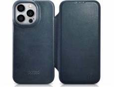 iCarer iCarer CE Oil Wax Premium Leather Folio Case pro iPhone 14 Pro Max s magnetickým flipem MagSafe Blue (AKI14220708-BU)