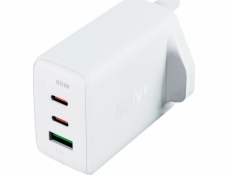 Acefast Nabíječka Nabíječka Acefast GaN 65W 3 porty (1xUSB, 2xUSB C PD) UK zástrčka bílá (A44)