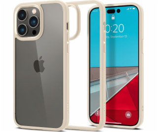 Spigen Crystal Hybrid, pískově béžová - iPhone 14 Pro Max