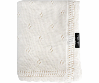 LullaLove Dětská deka Daisy Coconut s prolamovaným vzorem...