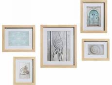 Atmosphera Frame Atmosphera Ethnic Set fotorámeček z MDF z přírodního dřeva (5 kusů)