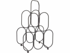Home Styling Collection Kolekce stylingu pro domácnost Černý kovový regál VÍNO police skříňka na lahve vína - 5 lahví