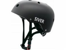 Siver City Cyklistická helma Motus stříbrně černá S ABS + EPS ventilace 50-54 cm