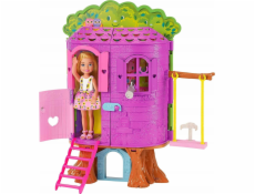 Mattel Barbie panenka Chelsea - Domeček na stromě + příslušenství (HPL70)