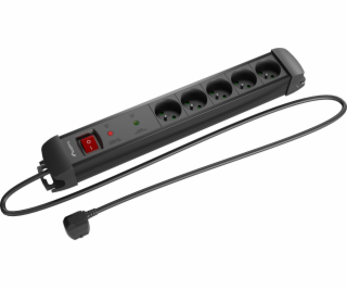 Lanberg Prodlužovací kabel 5,0 m 5x230 ks SP1-05E-0500-BK