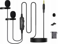 CKMOVA Mikrofon CKMOVA LCM2D - Duální klopový mikrofon pro fotoaparáty a chytré telefony