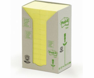 Post-it Ekologický blok TOWER, 38 x 51 mm, žlutý pastel, ...