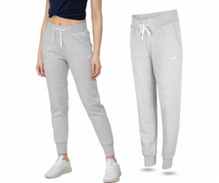 4f Dámské kalhoty světle šedý melanž H4Z22 SPDD351 27M 2XL