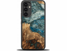 BeWood Pouzdro ze dřeva a pryskyřice pro Samsung Galaxy A54 5G Bewood Unique Planet Earth - modrozelené