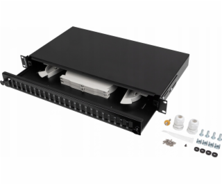 Lanberg Lanberg 24xSC Duplex / 24xLC Quad RACK 19 1U Čern...
