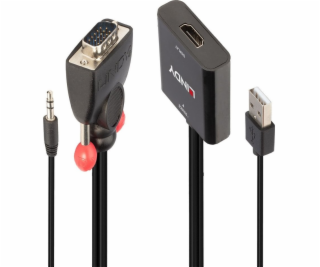 Lindy Adaptér Lindy VGA a audio na HDMI, USB adaptér