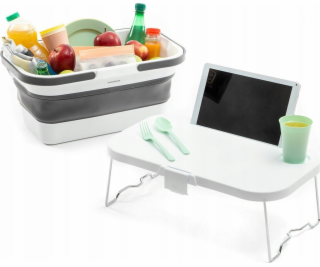 InnovaGoods Skládací piknikový koš s víkem a stolkem
