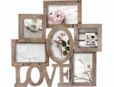 Atmosphera Fotorámeček LOVE s prostorem pro 6 fotografií