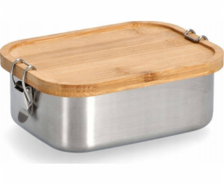 Zeller Svačinový box s bambusovým víkem a klipem, 16 x 11...