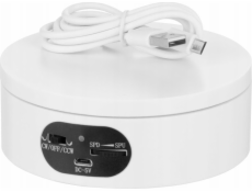 Freepower Otočný talíř 360° FreePower 12x4,5 cm bílý s nastavitelnou rychlostí otáčení