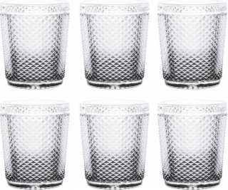 Vivalto Sklenice s křišťálovým vzorem, 300 ml, 6 kusů