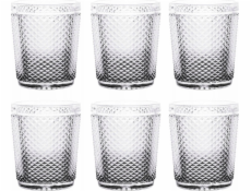 Vivalto Sklenice s křišťálovým vzorem, 300 ml, 6 kusů