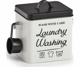 Zeller Plechovka na prací prášek LAUNDRY s odměrkou a víčkem