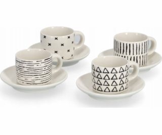 Zeller Sada geometrických hrnků na espresso 70 ml