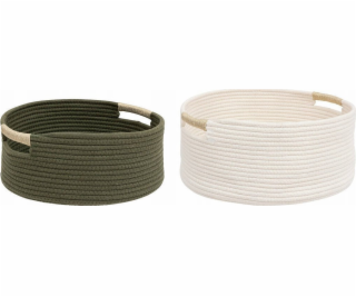 Atmosphera Bavlněné tkané úložné koše TROPICAL, 2 ks