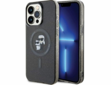 Karl Lagerfeld Karl Lagerfeld KLHMP15XHGKCNOK Pouzdro pro iPhone 15 Pro Max 6.7 černé/černé Karl&Choupette Glitter MagSafe
