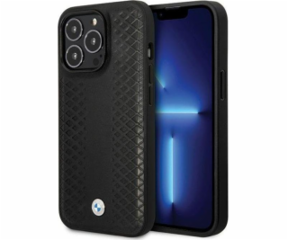 BMW Kožený kryt BMW s diamantovým vzorem - iPhone 14 Pro ...